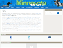 Tablet Screenshot of minnesotafunfacts.com